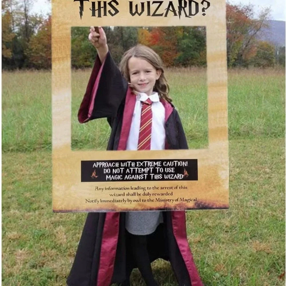 Wizard Theme Party Photo Booth Props - Magical Frame for Wizard Inspired Parties